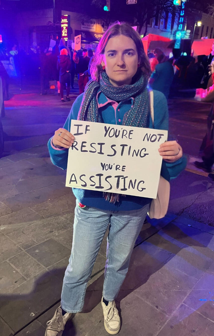 I.C.E. protest on 6th street.